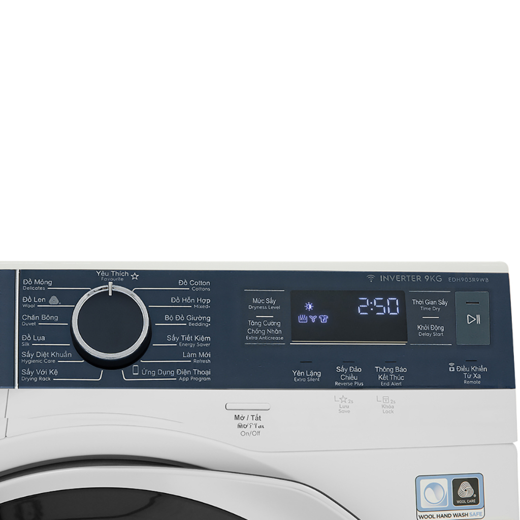 Máy sấy quần áo bơm nhiệt Electrolux EDH903R9WB  - Chính hãng bảo hành 24 tháng