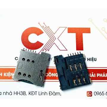 Micro sim card push push 6 pin