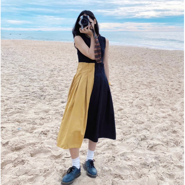 Đầm ba lỗ dài