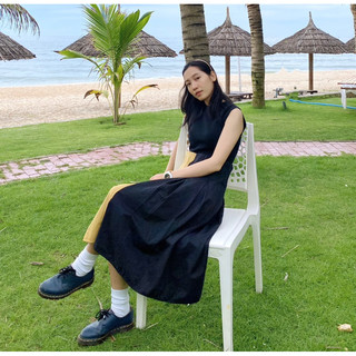 Đầm ba lỗ dài