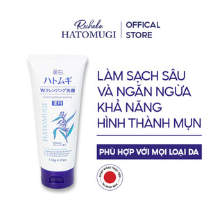 Sữa Rửa Mặt, Tẩy Trang 2 Trong 1 Reihaku Hatomugi W Cleansing Foam (130g)