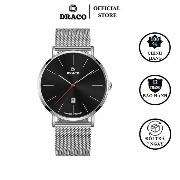 Đồng Hồ Nam Sang Trọng DRACO D21-ST02 “Classic Boy” ĐEN