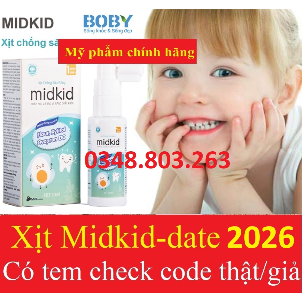 xịt midkid chống sâu răng protecting strong teeth (oral spray anti-caries)