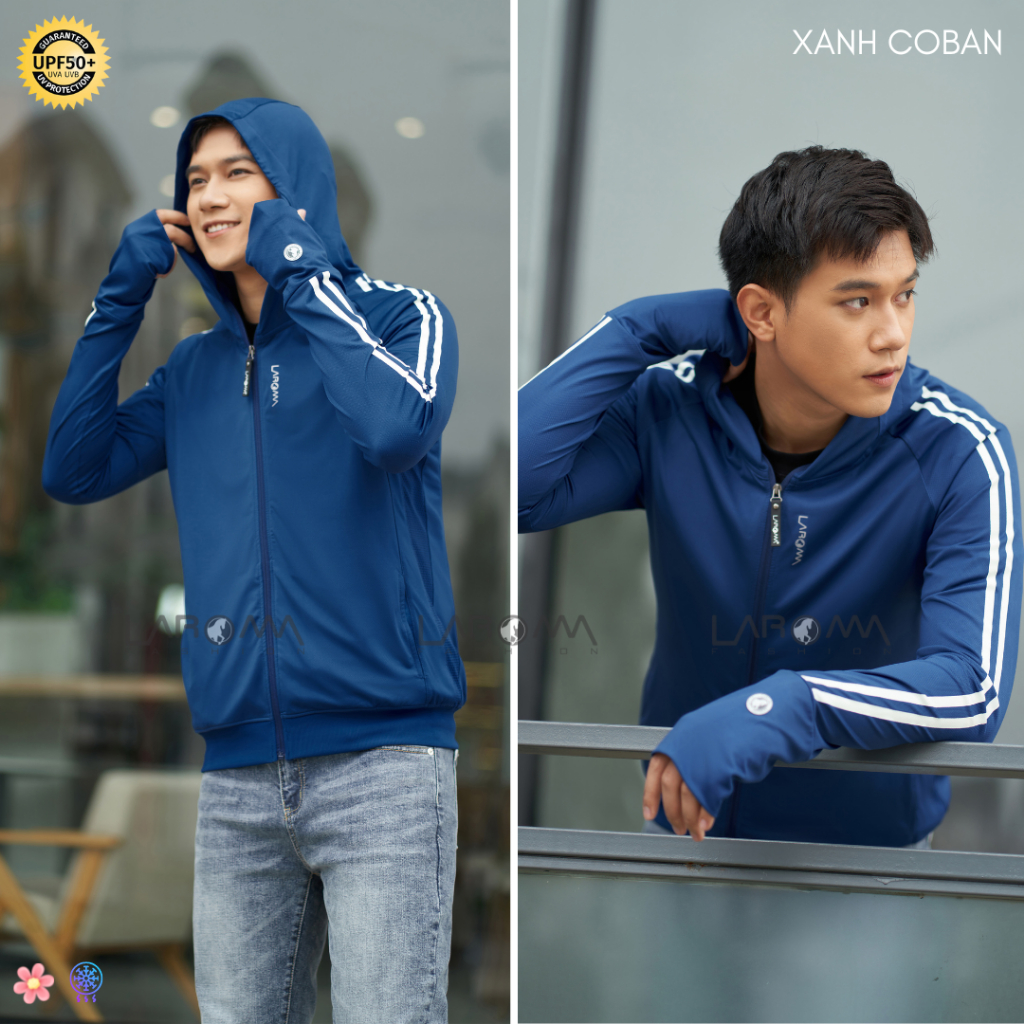 LAROMA Áo chống nắng nam 1 lớp UPF50+ | Làm mát | Vải thơm | Kháng khuẩn