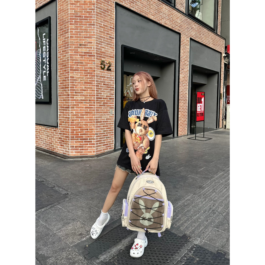 [LOCAL BRAND] Áo thun Bad Rabbit Teddy Rabbit Tee tay lỡ, form rộng vải Cotton - Thời trang nam nữ Unisex Streetwear