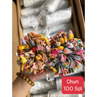 Bó 100 chun tóc dính icon hoạt hình