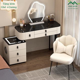 Bàn trang điểm phong cách hiện đại chính hãng tích hợp nhiều tính năng loa bluetooth, sạc không dây,cổng usb
