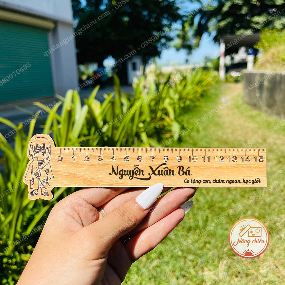 Nhân Vật hoạt hình naruto khắc lên thước gỗ, quà khai giảng , bế giảng tặng học trò ý nghĩa, Ruler , Thước kẻ ngộ nghĩnh