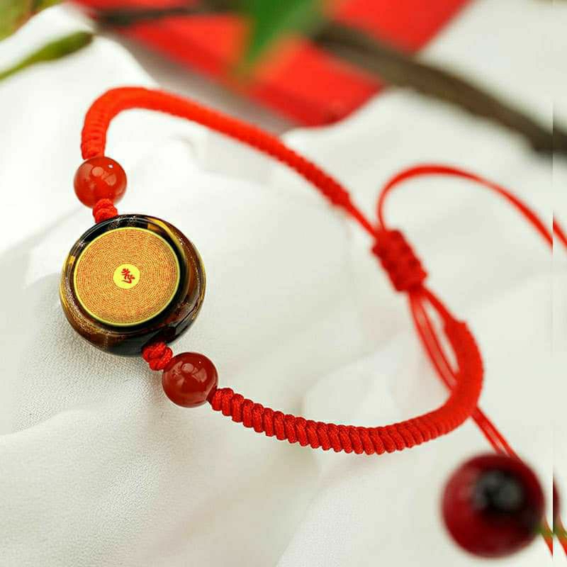 Vòng tay chú lăng nghiêm thủy tinh tráng men