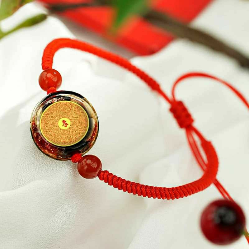 Vòng tay chú lăng nghiêm thủy tinh tráng men