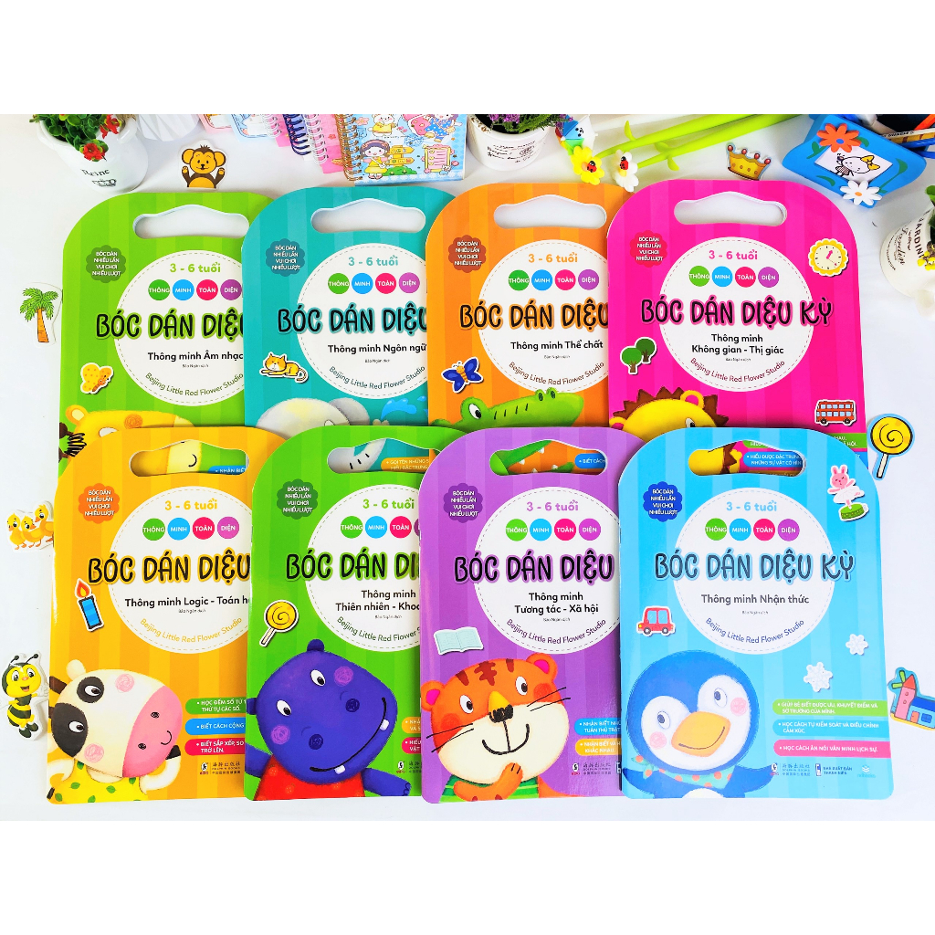 Sách - Combo 8 cuốn Bóc Dán Diệu Kỳ  - ndbooks