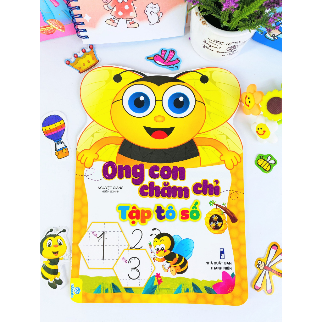 Sách - Combo 5 cuốn Con ong chăm chỉ : tập tô chữ - ndbooks