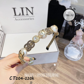 Bờm tóc đính đá băng đô cài tóc cha.nel cao cấp thanh lịch phụ kiện tóc hàn quốc no.93