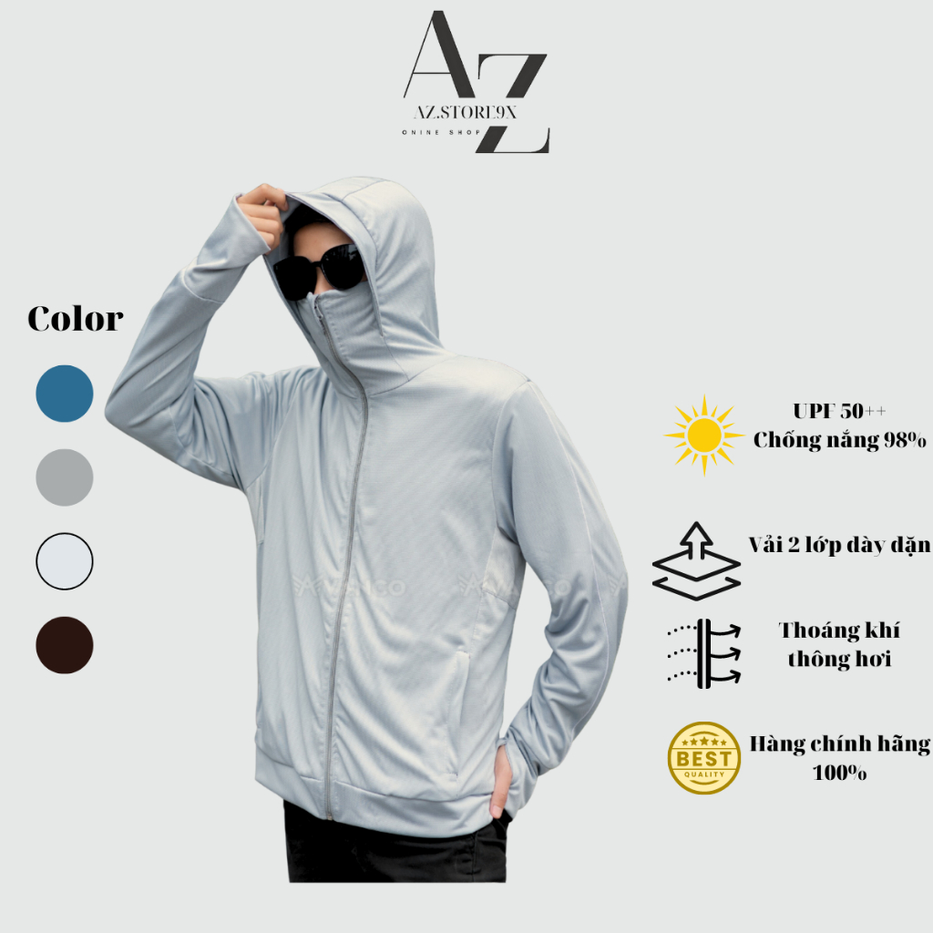 Áo Chống Nắng Nam Cao Cấp 1 Lớp Chống Nắng Chống Tia UV Thoáng Mát Thấm Hút Mồ Hôi - CN01
