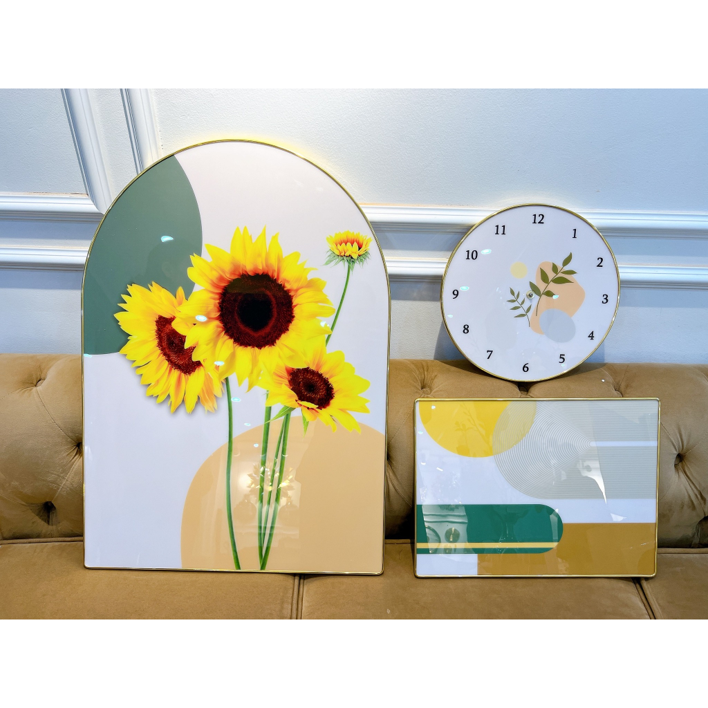 Tranh đồng hồ tráng gương cao cấp decor phòng khách, phòng ngủ siêu đẹp giá rẻ tặng kèm pin và đinh đa năng