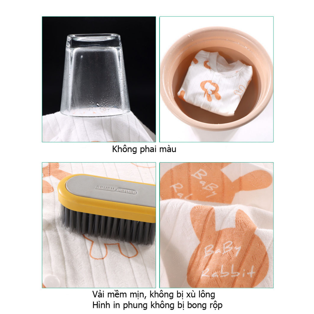 Bộ quần áo dài tay cho bé trai bé gái sơ sinh tới 15 tháng 100% cotton nguyên chất hàng Quảng Châu cao cấp