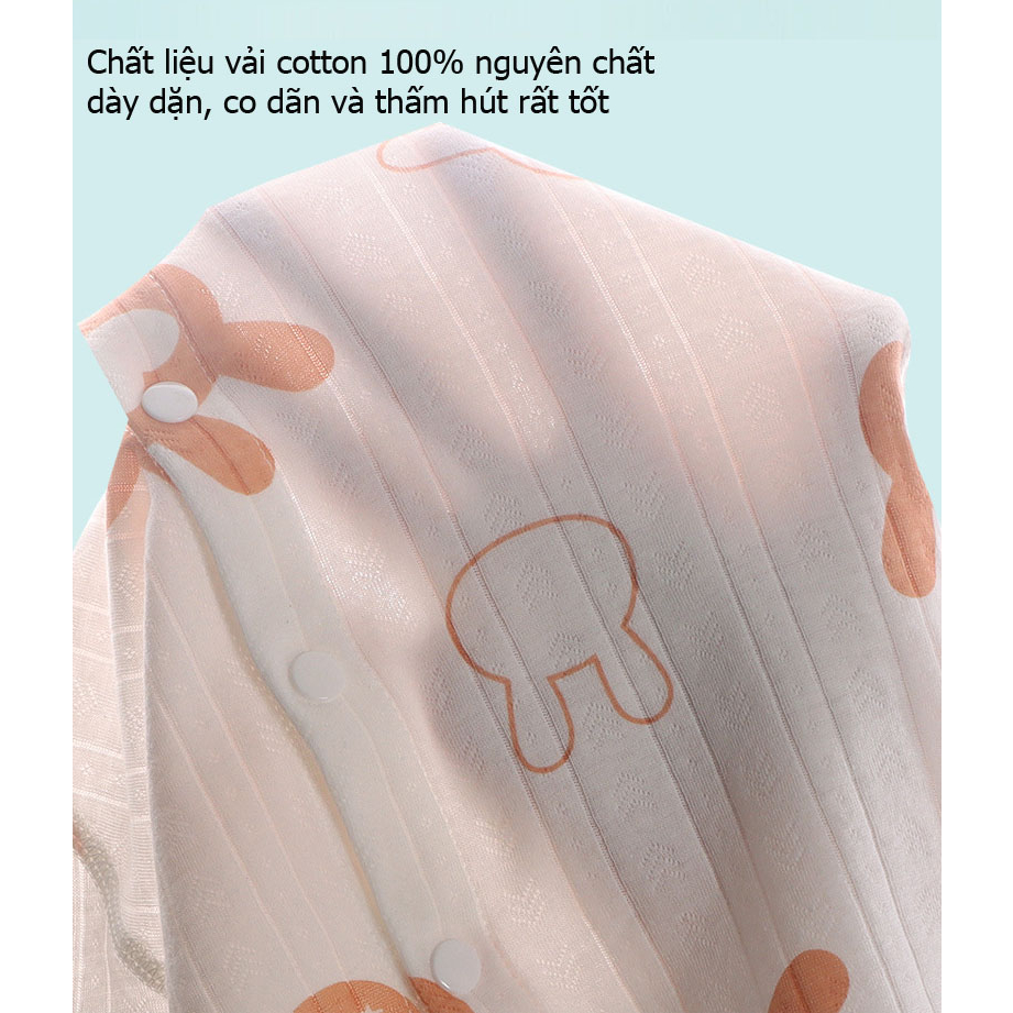 Bộ quần áo dài tay cho bé trai bé gái sơ sinh tới 15 tháng 100% cotton nguyên chất hàng Quảng Châu cao cấp
