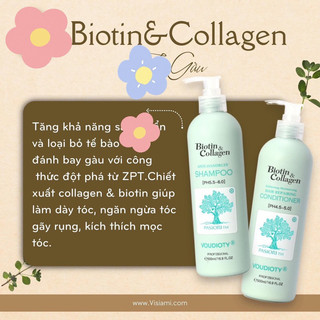 Cặp dầu gội - xả Biotin Collagen 1000ml