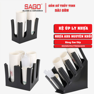 Kệ đựng cốc, ly trà sữa, kệ đựng ống hút nhựa abs nguyên khối cao cấp | tùy chọn kiểu dáng