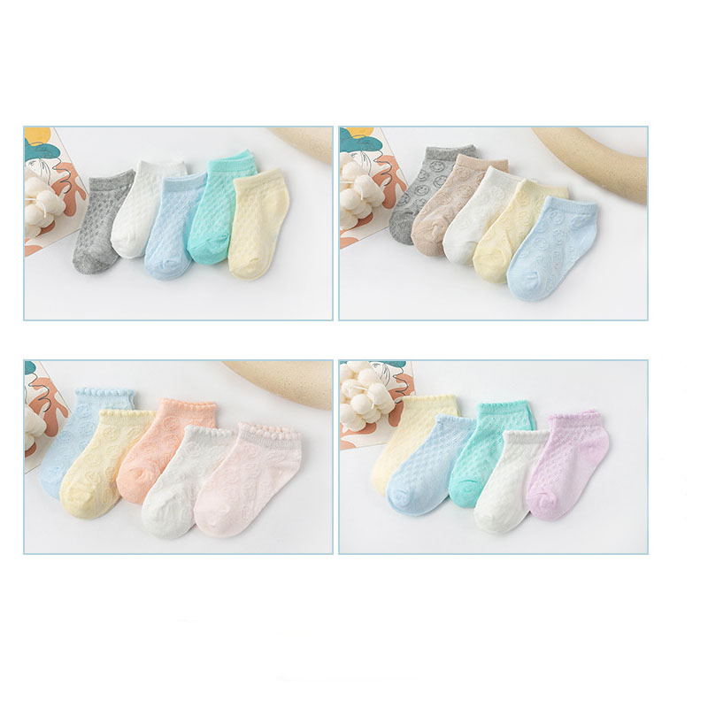 Set 5 đôi tất lưới xuất hàn cho bé từ sơ sinh tới 12 tháng
