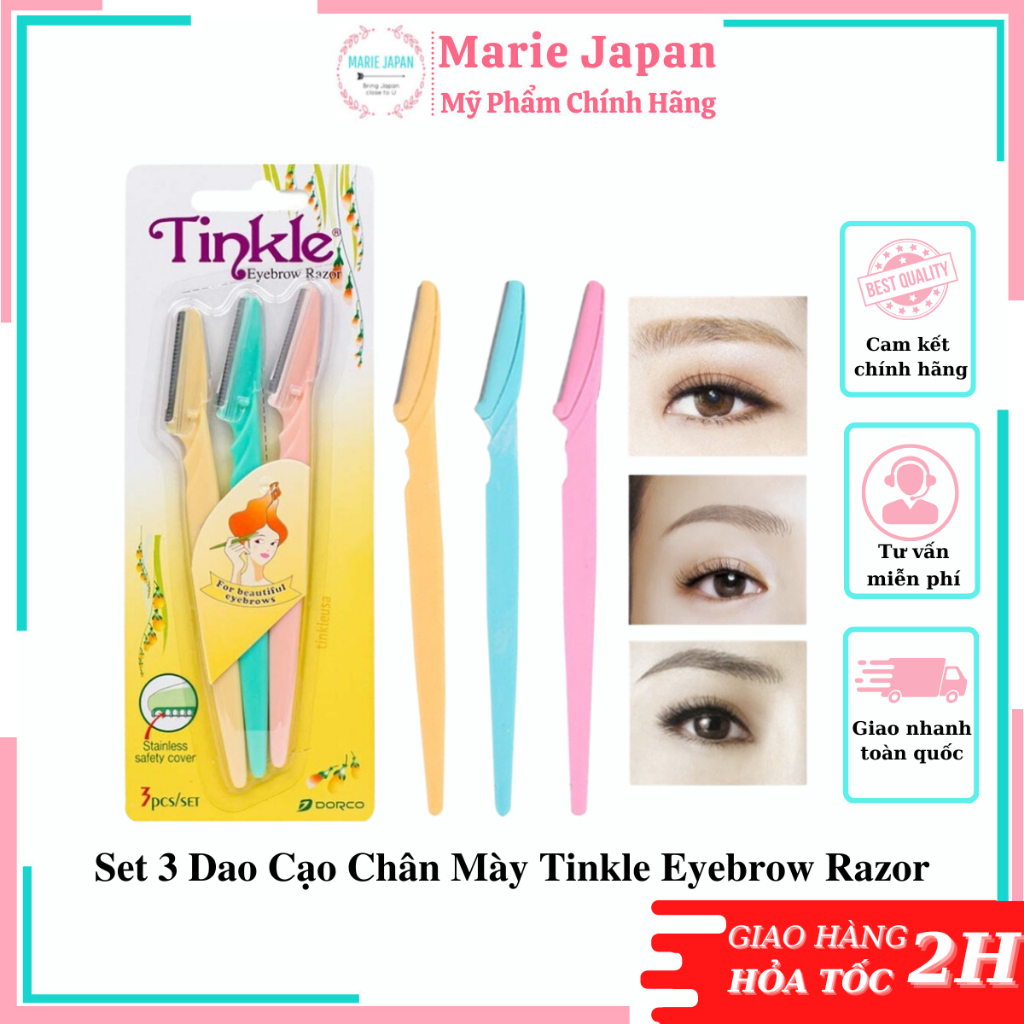 Set 3 Dao Cạo Chân Mày Tinkle Eyebrow Razor