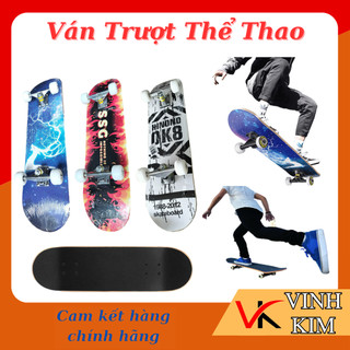 Ván trượt người lớn, ván đạt chuẩn thi đấu, gỗ phong 8 lớp chống nước