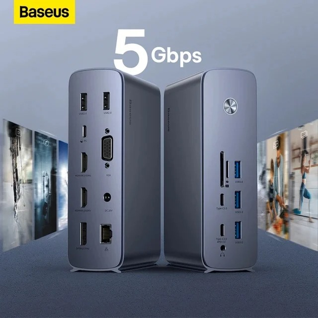 Hub Mở Rộng Đa Năng Baseus UnionJoy Pro 17-Port cho Macbook/ Laptop/ Smartphone