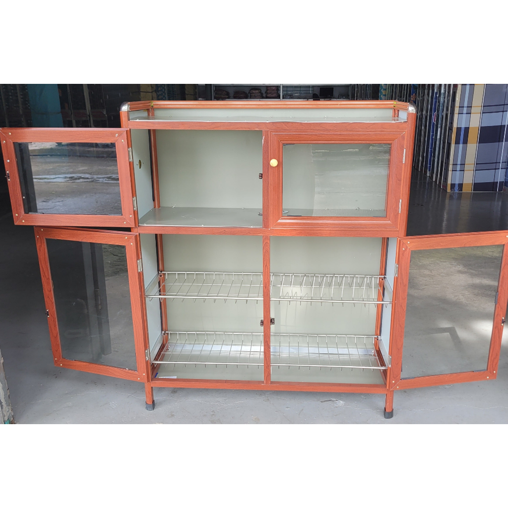Tủ bếp chạn bát nhôm kính