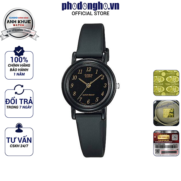 Đồng hồ nữ dây nhựa Casio chính hãng Anh Khuê LQ-139AMV-1LDF