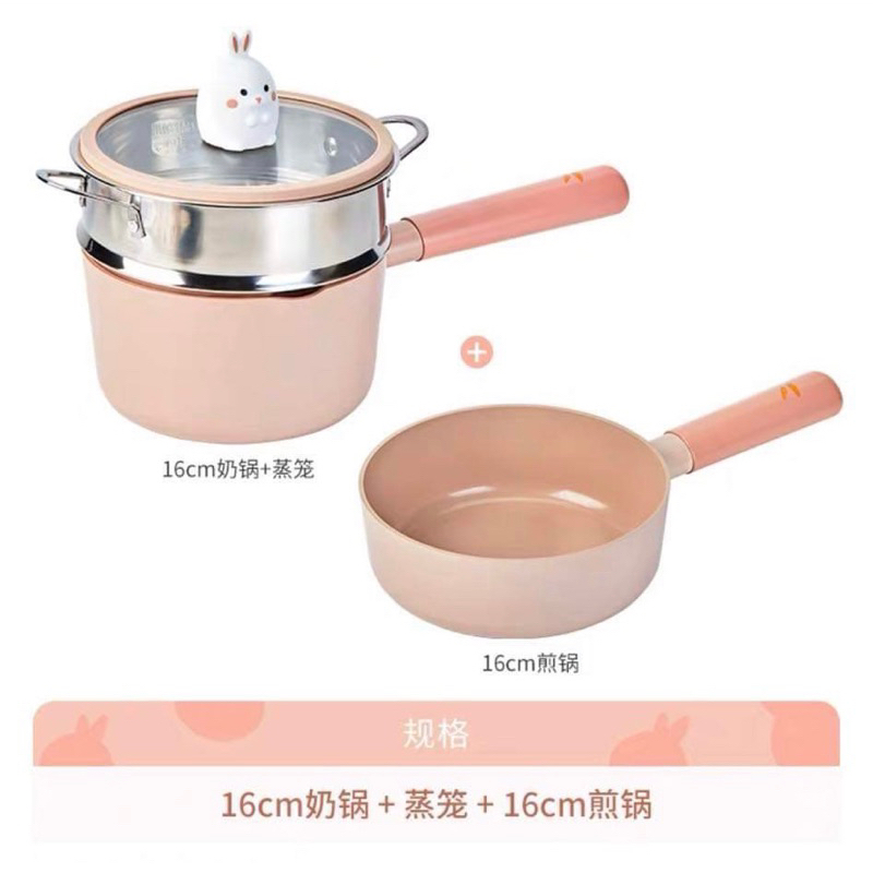 Bộ nồi nấu / hấp chống dính cao cấp ăn dặm cho bé NEOFLAM CHÍNH HÃNG