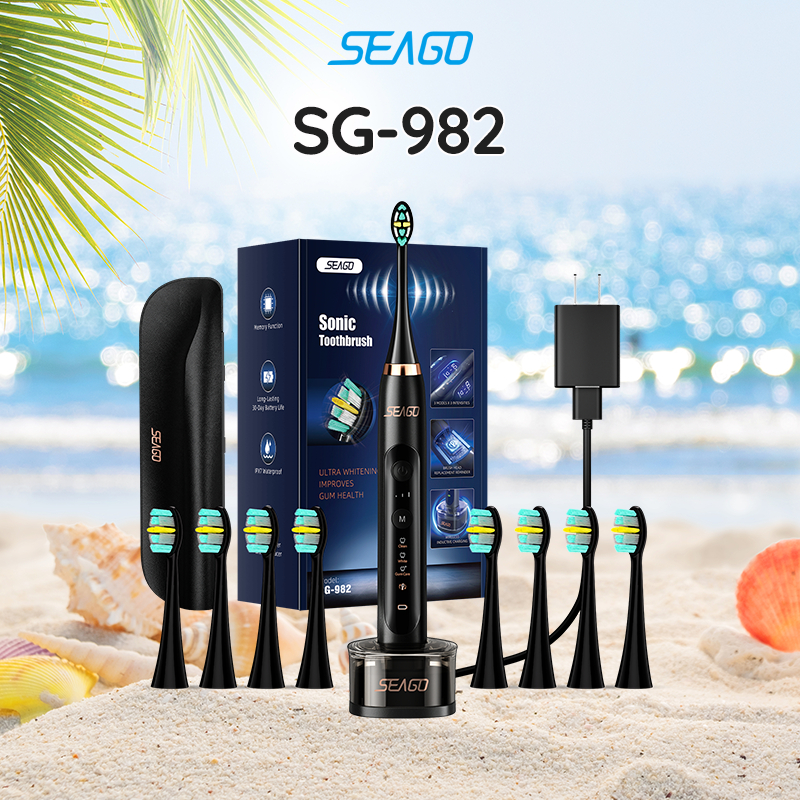 Bàn chải điện sonic cao cấp Seago sạc không dây SG-982 - Bảo hành 12 tháng