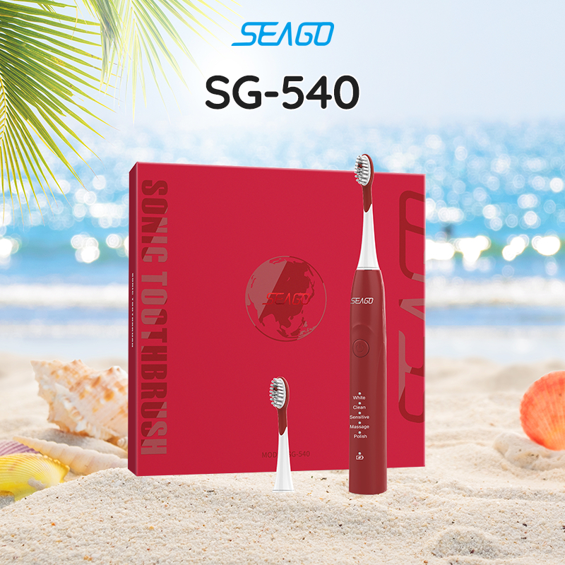 Bàn chải điện 5 chế độ sử dụng| Sang trọng Sonic Seago SG-540 - Bảo hành 12 tháng