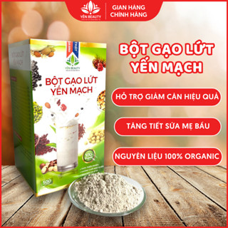 Bột gạo lứt yến mạch giảm cân YẾN BEAUTY 10 in 1 hộp 500g, Bột ngũ cốc dinh dưỡng hỗ trợ tăng tiết sữa mẹ bầu