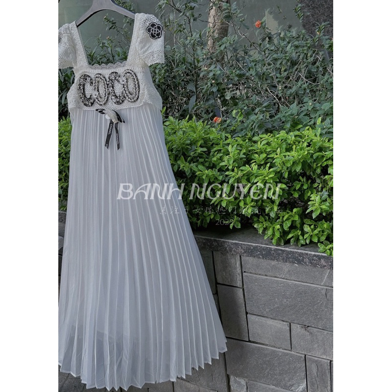 Váy Maxi Dập Ly Coco Kèm Taggg Đoàn Thương