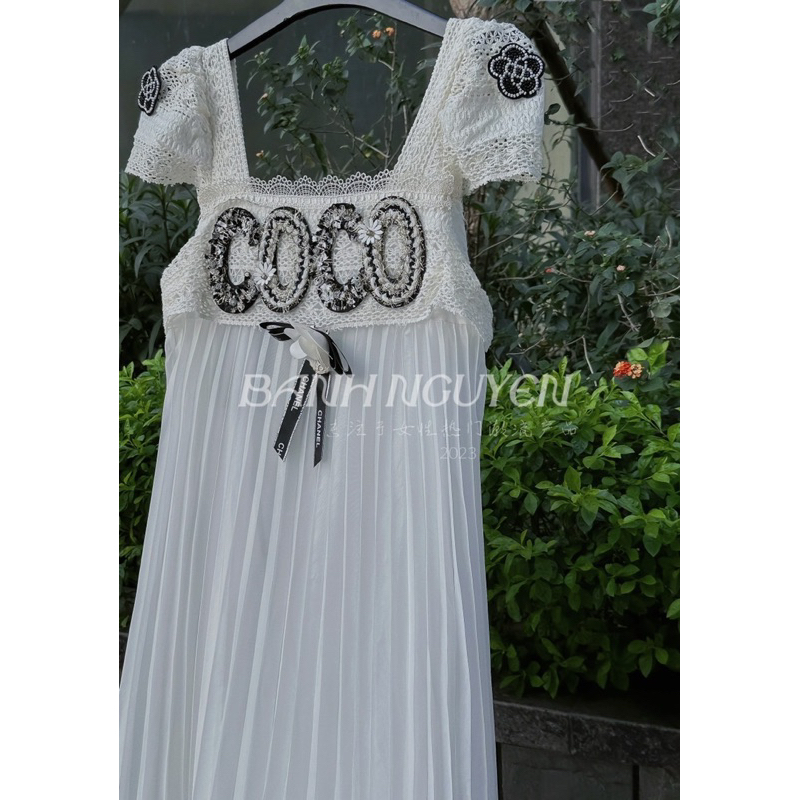 Váy Maxi Dập Ly Coco Kèm Taggg Đoàn Thương