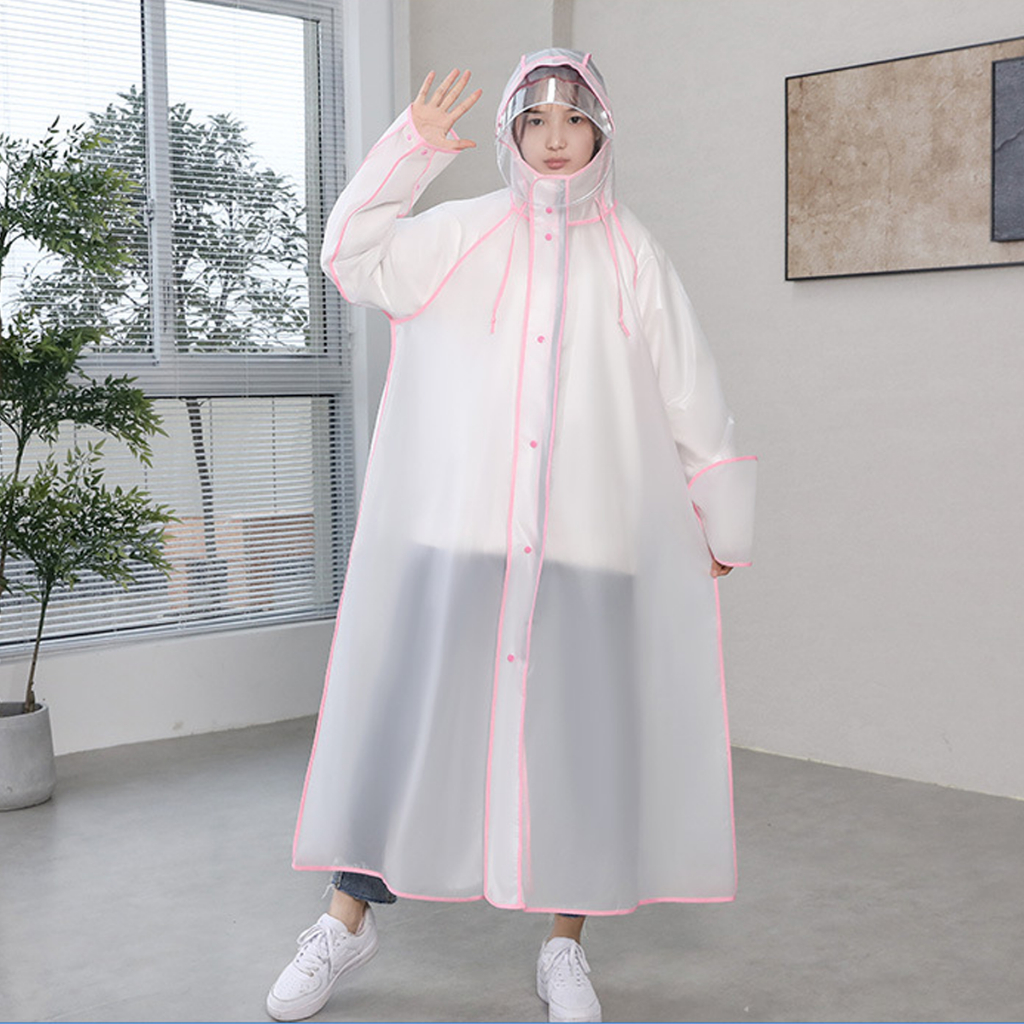 Áo mưa thời trang đi xe máy trong suốt, chống mưa to, chống bão gió lớn