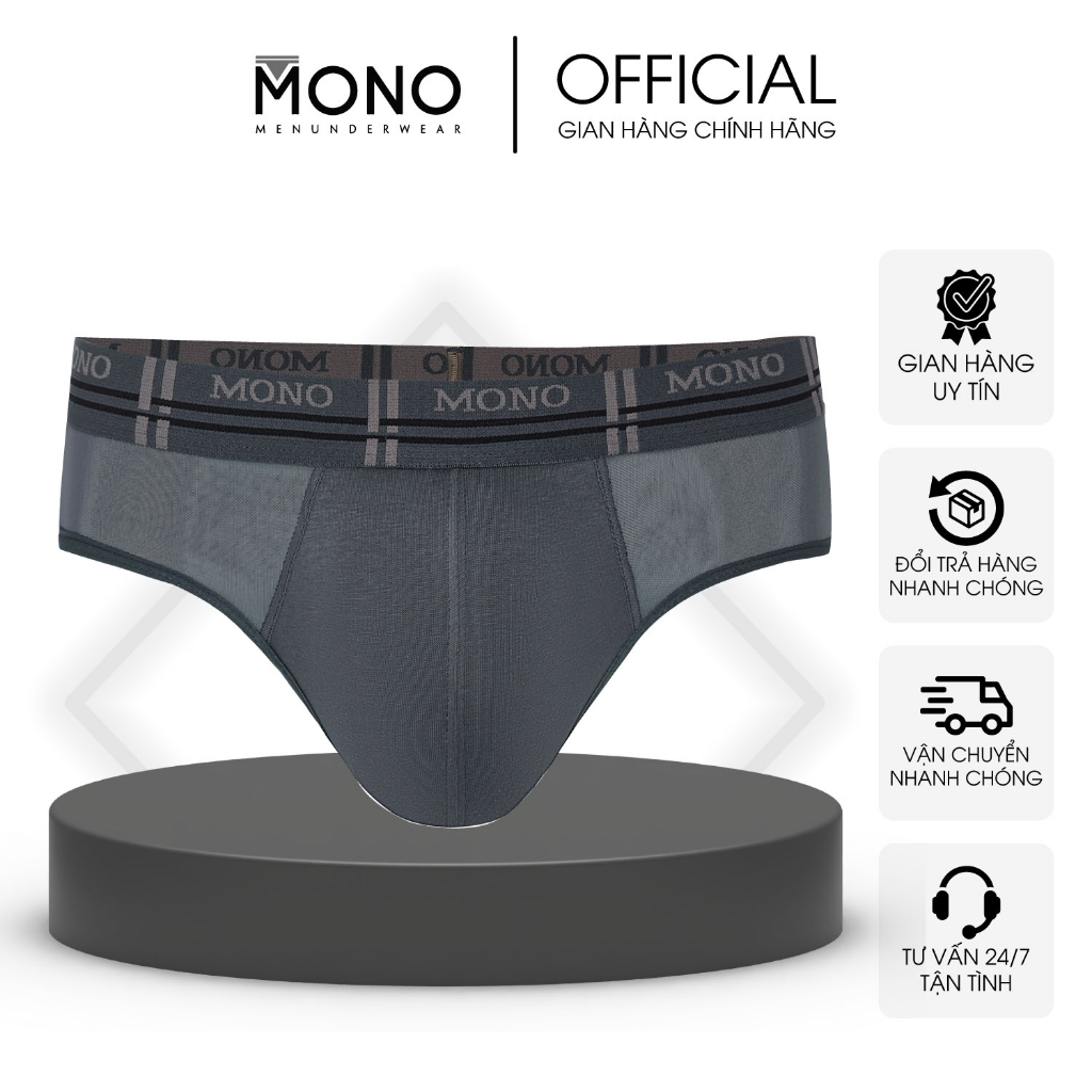 Quần Lót Nam Tam Giác MONOMEN 824, Hộp 3  Quần Chất Liệu Cotton Mềm Mại, Thấm Hút Mồ Hôi, Không Xù Lông, Không Phai Màu