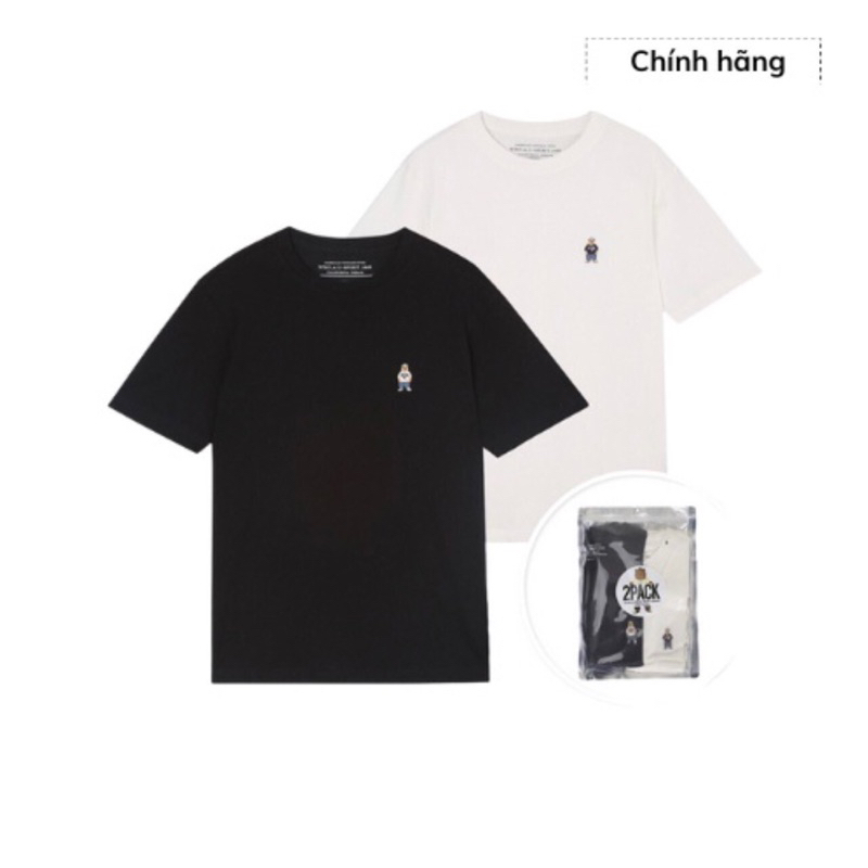 Set Hai Áo Phông Gấu WHO.AU  Hàn Chất Cotton Co Giãn mặc đồ đôi siêu năng động