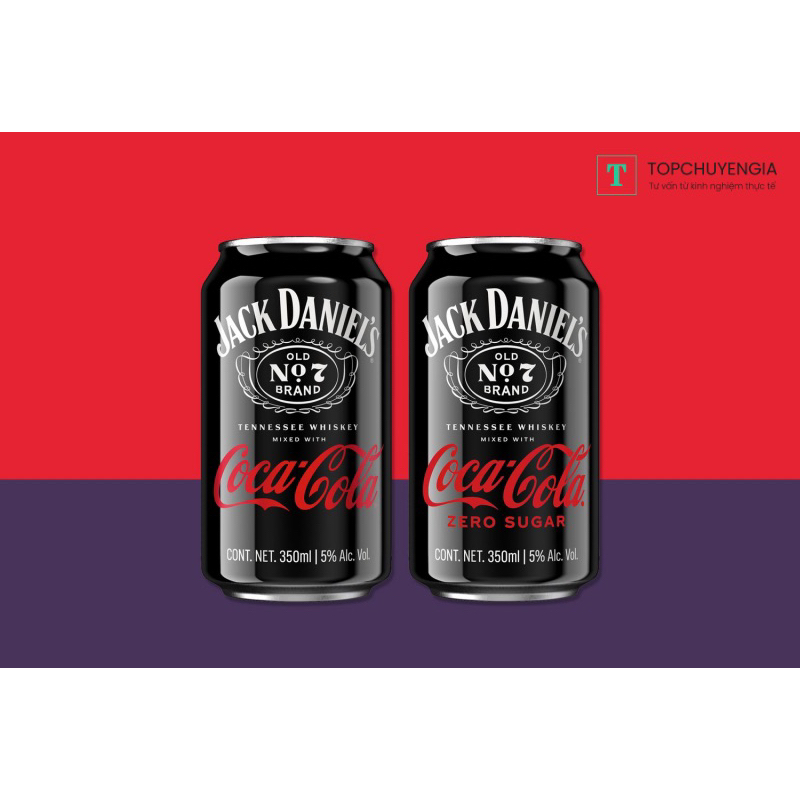 Một lon CocaCola Cooktails Jack Daniel's  lon 350ml/