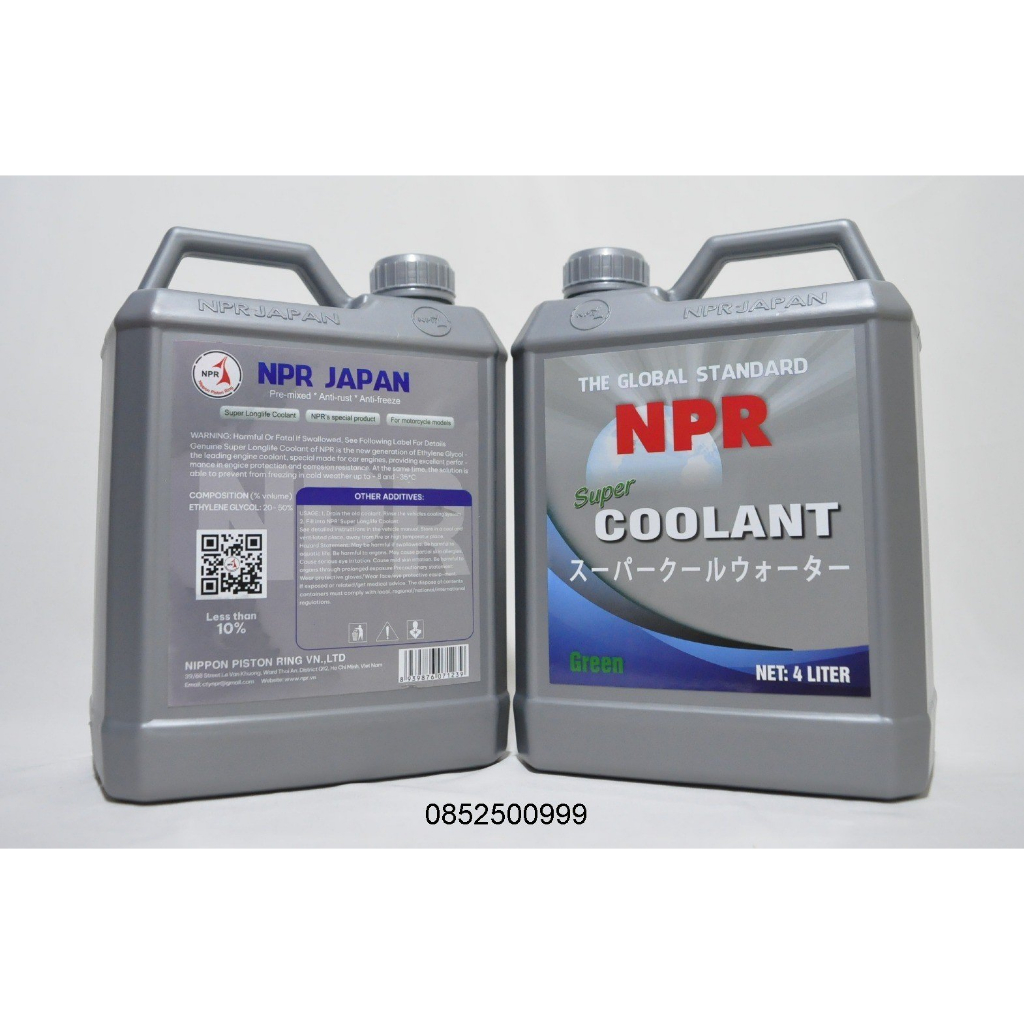NƯỚC LÀM MÁT ĐỘNG CƠ Ô TÔ NPR COOLANT 4L xanh