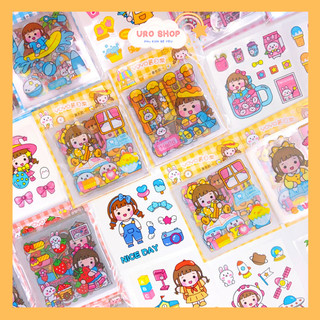 Sticker cho bé hình dán hoạt hình cute dễ thương cho bé gán sổ sách, cốc bình nước