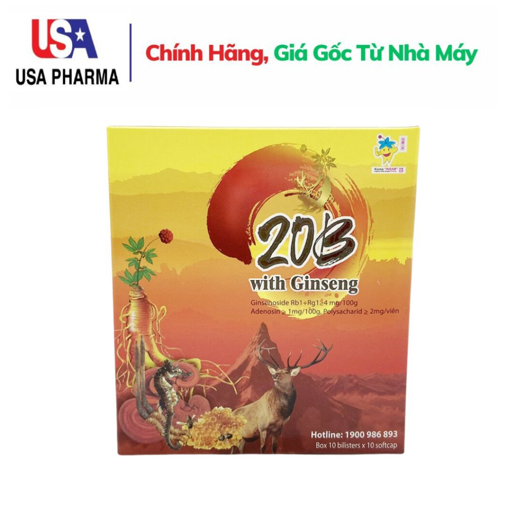 Vitamin 20B tổng hợp, nhân sâm giúp ăn ngon, bồi bổ cơ thể, tăng sức đề kháng - 100 viên