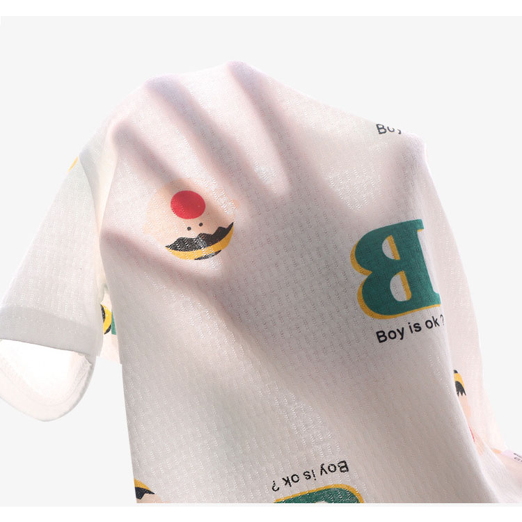 Body đùi cộc tay, Bộ liền thân mùa hè vải cotton mát cho bé sơ sinh tới 12 tháng hàng Quảng Châu xuất khẩu