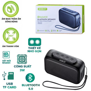 Loa di động bluetooth 5.0 để bàn robot rb100 công suất 3w playtime đến 8 giờ 3 chế độ phát nhạc
