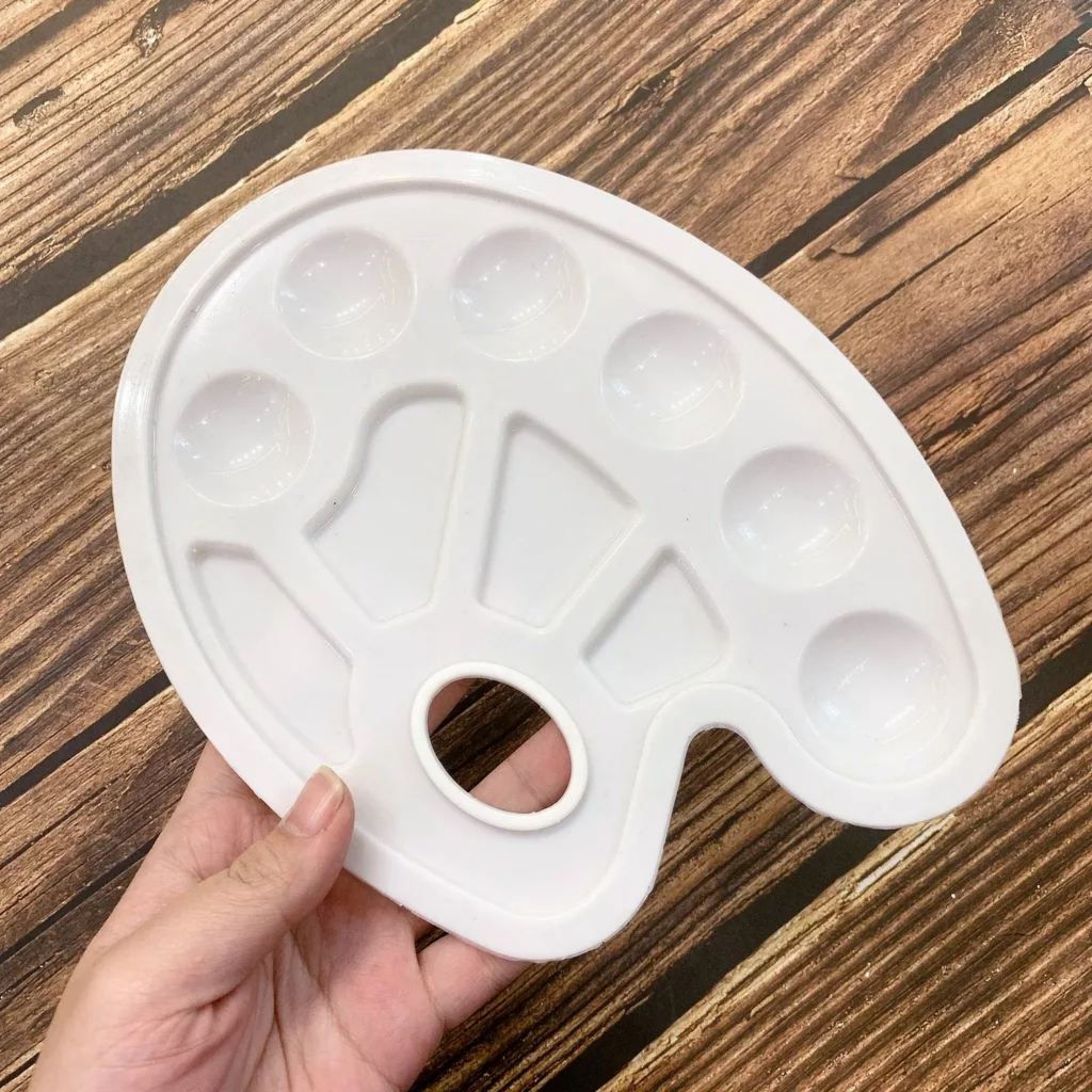 Bộ 3 Cọ Sơn Và 1 Khay Bảng Màu M814-4 Dành Cho Trẻ Em Và Người Lớn Vẽ Tranh, Pha Bột Màu Acrylic Sơn Dầu