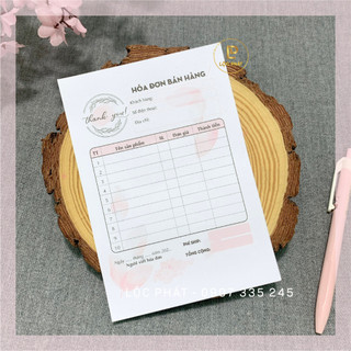 Khuyến Mãi: 50 tờ Phiếu Ship mẫu Thank you + họa tiết hoa lá hồng siêu xinh ngang 11 cao 16 cm