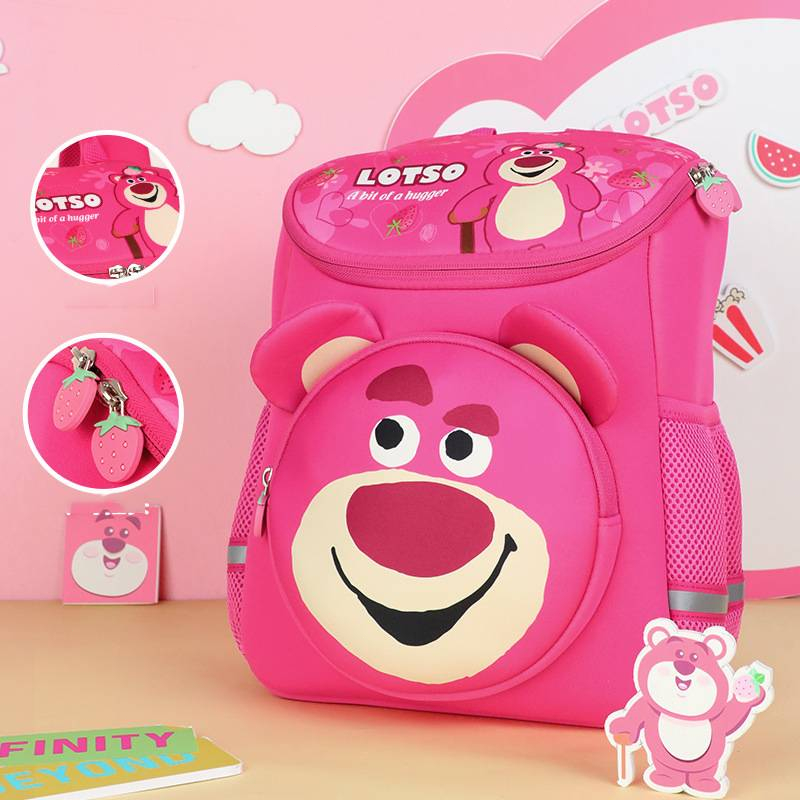 Lotso Ba Lô Đa Năng Thoáng Khí In Họa Tiết Gấu / Dâu Tây Sức Chứa Lớn Thời Trang Cho Bé Mẫu Giáo