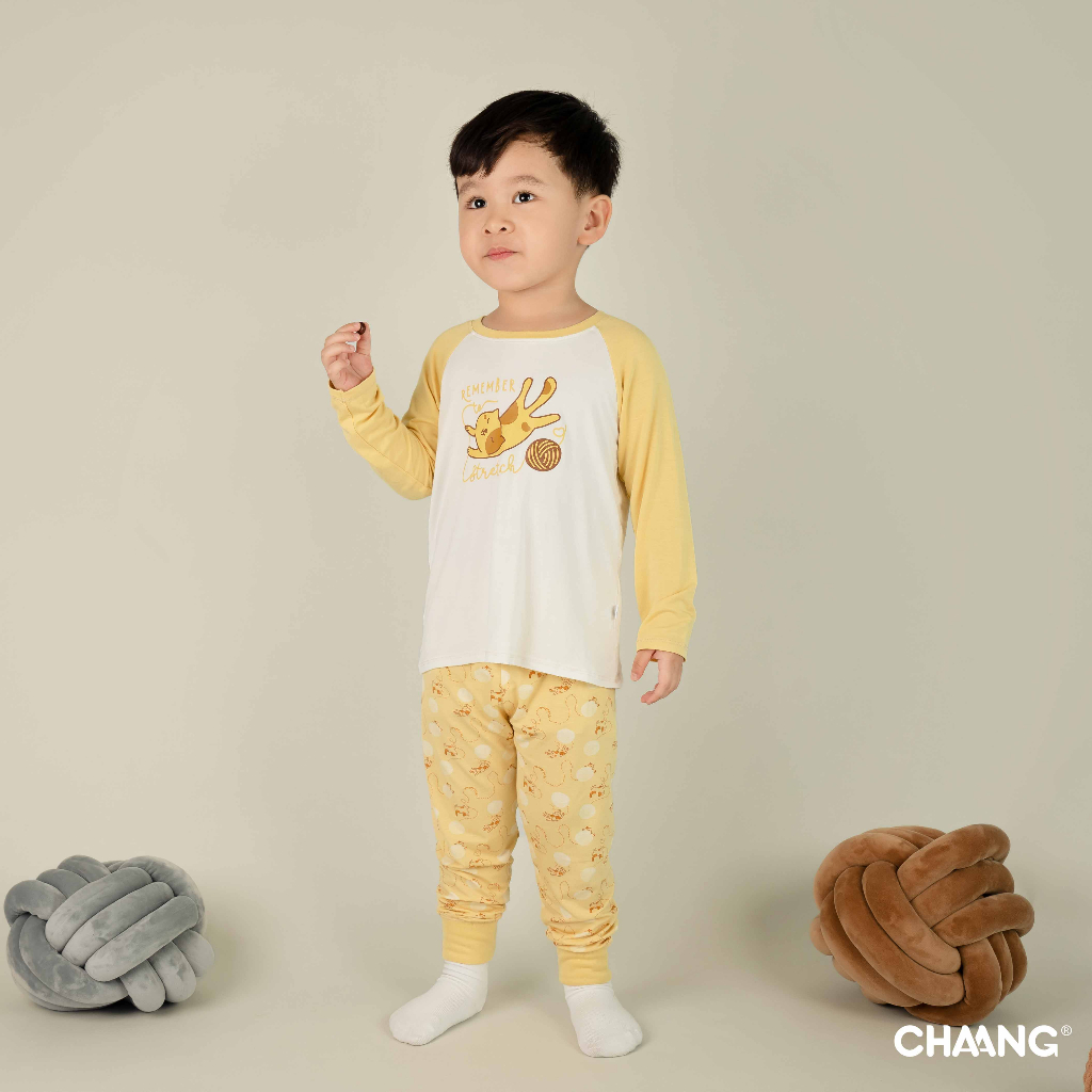 [CHAANG] Bộ raglan dài tay Mèo Chaang