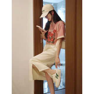 SET CHÂN VÁY MIDI TRẮNG PULL HỒNG