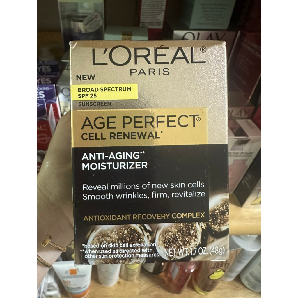 SALE (EXP: 02/2024): Kem dưỡng da ngày L’Oreal Paris Age Perfect Cell Renewal Anti-Aging Moisturizer SPF25 48g.